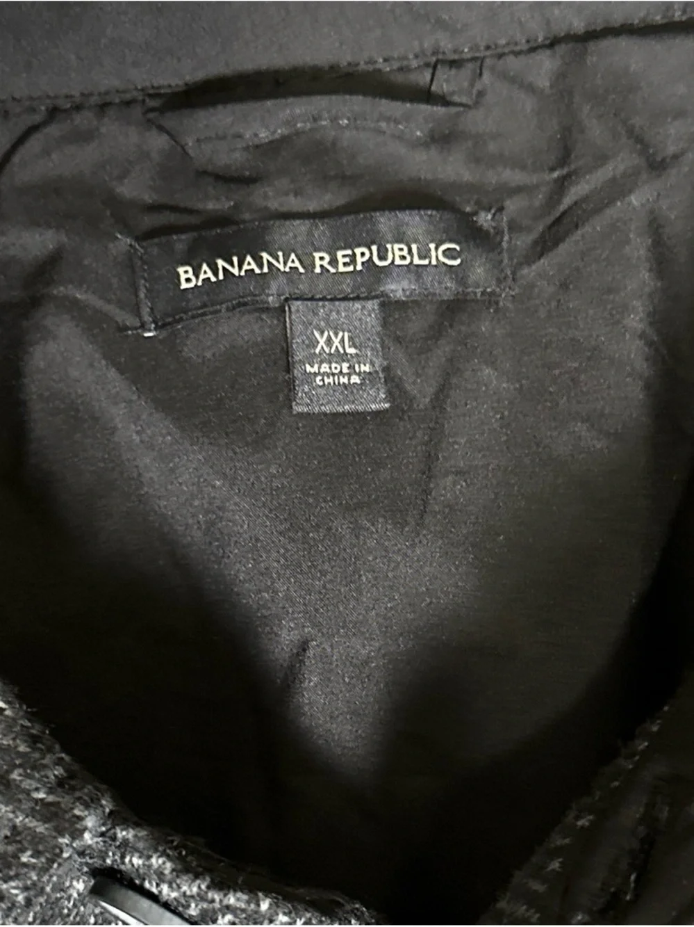 Banana Republic Charcoal Button-Up Shirt Jacket with Side Pockets